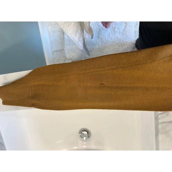 J. Crew Merino Wool Rust Brown Cardigan XL Extra Large - Picture 8 of 9